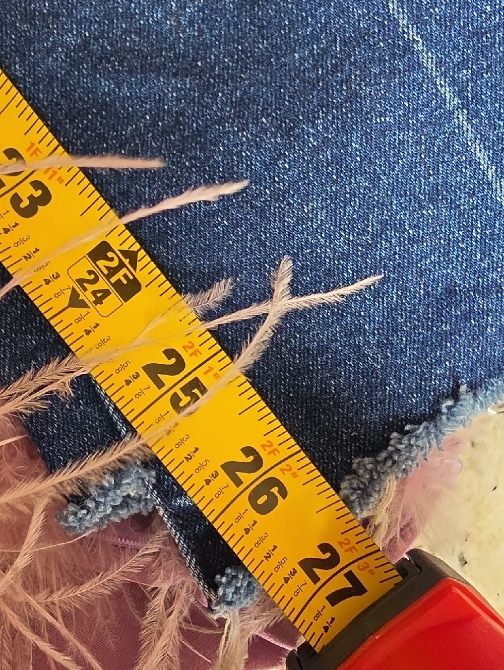 MOTHER Dark Blue Wide-Leg Flare Jeans with Raw Hem - Picture 8 of 8